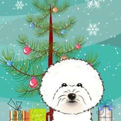 The-store Christmas Tree And Bichon Frise Flag Garden Size BB1589GF