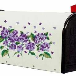 Blue Grass Woods Bacova Fiberglass Wrapped Mailbox, Hydrangea