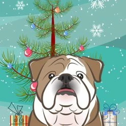 The-store Christmas Tree And English Bulldog Flag Garden Size BB1591GF