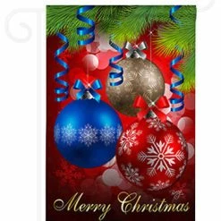 Breeze Decor Christmas Ornaments 2-Sided Impression Garden Flag