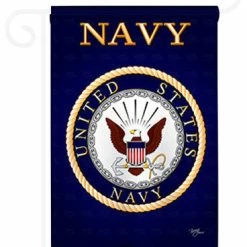 Breeze Decor Military Navy 2-Sided Impression Garden Flag