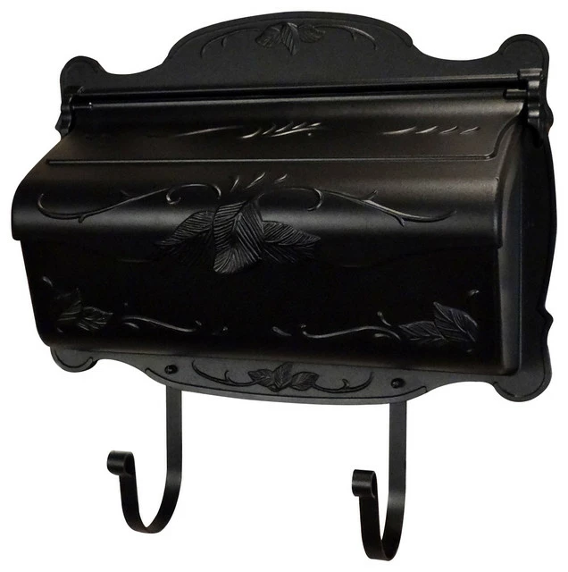 Special Lite Products Company Floral Horizontal Mailbox, Black