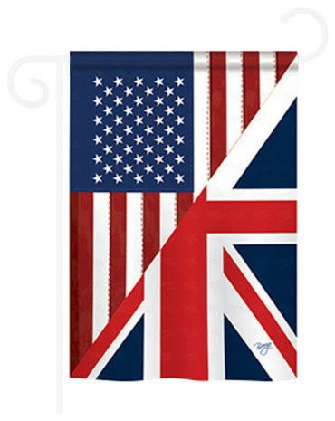 Breeze Decor Us Uk Friendship 13"x18.5" USA-Produced Home Decor Flag