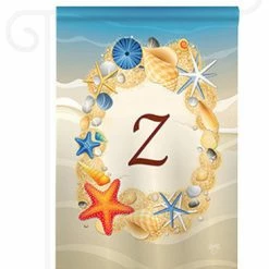Breeze Decor Summer Z Monogram 2-Sided Impression Garden Flag