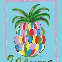 Dicksons Double Applique Welcome Pineapple Polyester Garden Flag