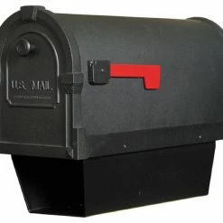 Special Lite Products Company Special Lite Products Savannah Curbside Mailbox With Paper Tube, Black