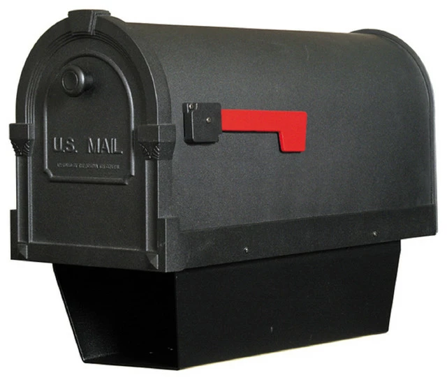 Special Lite Products Company Special Lite Products Savannah Curbside Mailbox With Paper Tube, Black