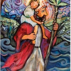 Dicksons St Christopher Print Polyester Garden Flag