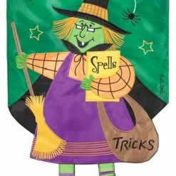 Dicksons Outdoor Flag Double Applique The Witch Is In Polyester Garden