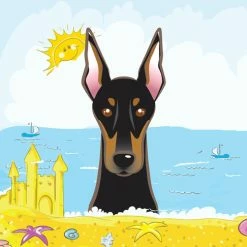 The-store Doberman Summer Beach Flag Canvas, House Size