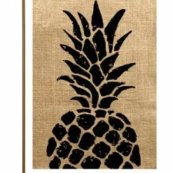 TheWatsonShop Pineapple Burlap Garden Flag