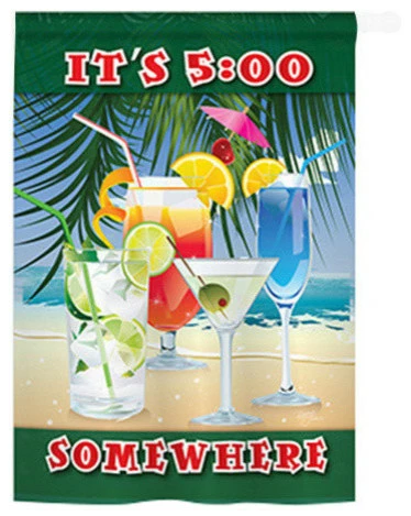 Breeze Decor It's 5 Somewhere Party 28x40" Usa-Produced Home Decor Flag