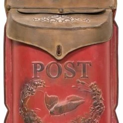Big Fortune Red And Rust Post Box