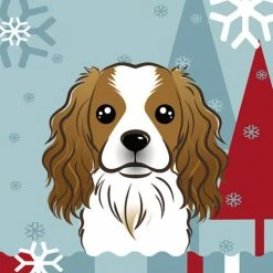 The-store Winter Holiday Cavalier Spaniel Flag Garden Size BB1720GF