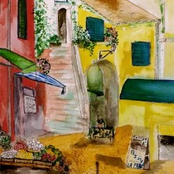 Betsy Drake Interiors Betsy Drake Paris Bistro Outdoor Wall Hanging 24x30