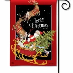 Studio M By Magnet Works Santa's Sleigh Garden Flag