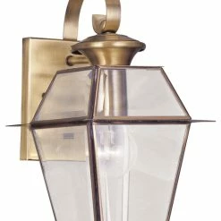 Livex Lighting Inc. Westover Outdoor Wall Lantern, Antique Brass