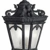 Kichler Tournai 3-Light 12" Outdoor Hanging Pendant In Textured Black
