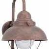Sea Gull Lighting 1-Light Outdoor Lantern, Weathered Copper