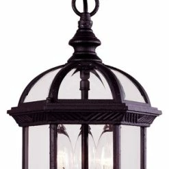 Savoy House Kensington Hanging Lantern, Textured Black, 13.75"