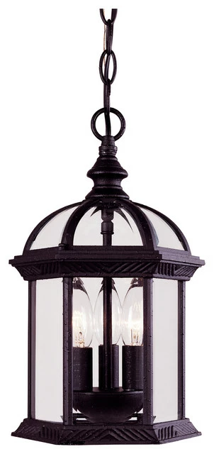 Savoy House Kensington Hanging Lantern, Textured Black, 13.75"