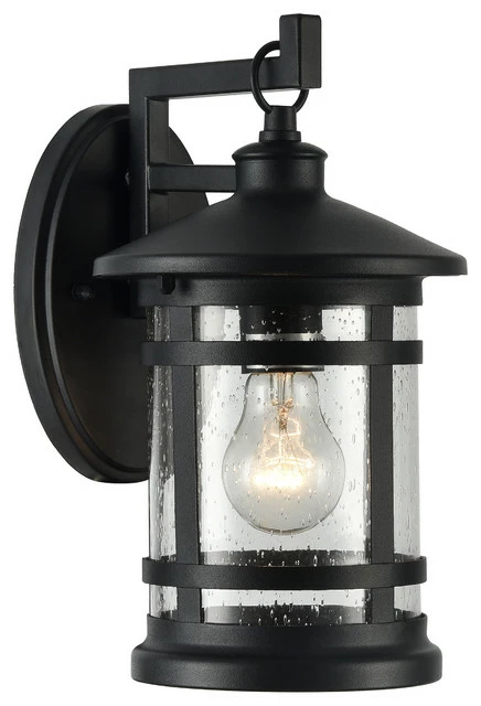 CHLOE Lighting, Inc. Chloe Lighting Abbington Transitional 1 Light Outdoor Wall Sconce, Black