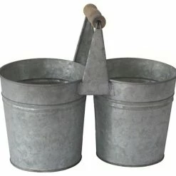 Cheungs Galvanized Metal Double Pot