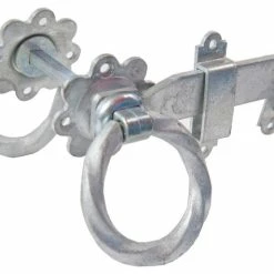 Gatemate Twisted Ring Latches, Galvanized, 6", Latch