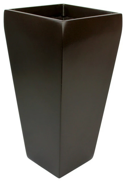Root And Stock Windsor Tall Square Planter, Brown, 13"x13"x26"