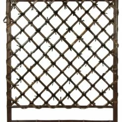 Oriental Furniture Dark Stained Japanese Style Garden Trellis