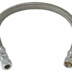 Brass Craft Service Parts Brass Craft PSB873 Faucet Water Supply Line, 3/8" X 3/8" OD Compression X 12"