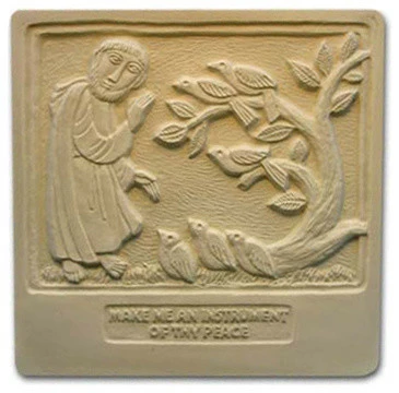 Garden Molds St. Francis Plaque Mold 3 Garden Molds St. Francis Plaque Mold