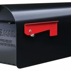 Gibraltar Ironside Rural Post Mount Mailbox, Black