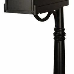 Special Lite Products Company Special Lite Savannah Curbside Mailbox With Ashland Mailbox Post, Black