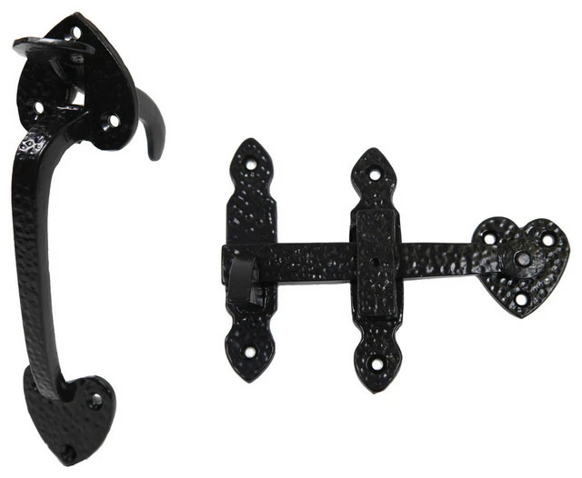 Gatemate Antique Suffolk Latches, Black, 6"