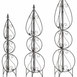 Melrose International LLC Trellis, 3-Piece Set, 51"H, 59"H, 66.5"H Metal