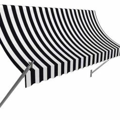 Awntech Corporation 4' New Orleans Spear Awning Awning, Black/White