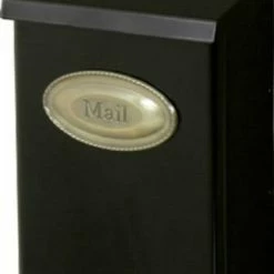 Solar Group Gibraltar DVK00000 Carlton Lockable Wall Mount Mailbox, Designer Series, Black