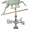 Whitehall Products 34"L X 3"W X 40"H Copper Horse Classic Directions Weathervane, Verdigris