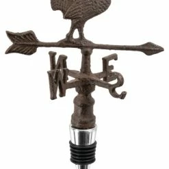 Twine Rustic Farmhouse Bottle Stopper, Wrought Iron, Brown