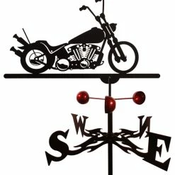 Montgomery Indusatries Bobber Motorcyle Weathervane (Roof Mount Included)