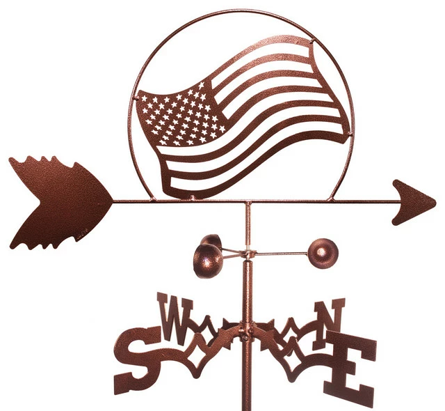 Null American Flag Weathervane