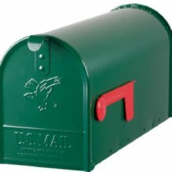 Solar Group Gibraltar E1100G00 Elite Post Mount Rural Mailbox, Standard Size T1, Green